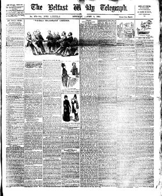 cover page of Belfast Weekly Telegraph published on August 8, 1891