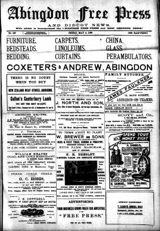 cover page of Abingdon Free Press published on May 4, 1906