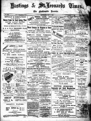 cover page of Hastings & St. Leonards Times published on May 8, 1897