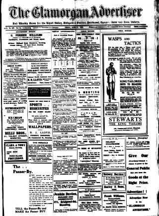 cover page of Glamorgan Advertiser published on April 27, 1928