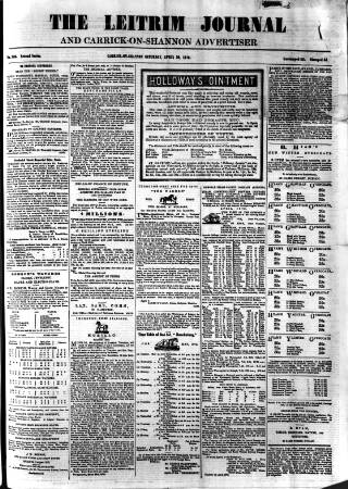 cover page of Leitrim Journal published on April 30, 1870