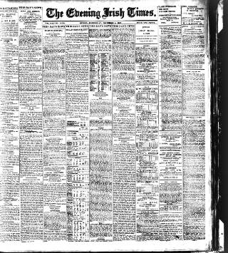 cover page of Evening Irish Times published on December 4, 1907