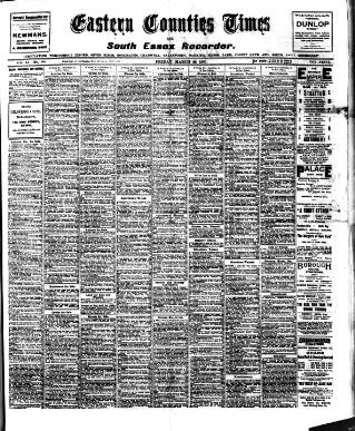 cover page of Eastern Counties' Times published on March 29, 1907
