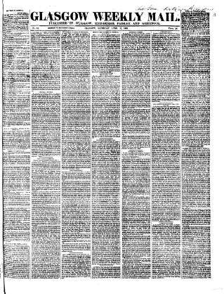 cover page of Glasgow Weekly Mail published on April 25, 1863