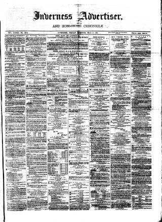 cover page of Inverness Advertiser and Ross-shire Chronicle published on May 6, 1881