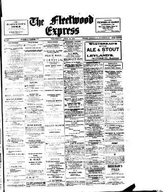 cover page of Fleetwood Express published on April 16, 1919