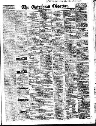 cover page of Gateshead Observer published on May 3, 1845