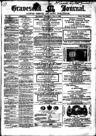 cover page of Gravesend Journal published on June 2, 1869