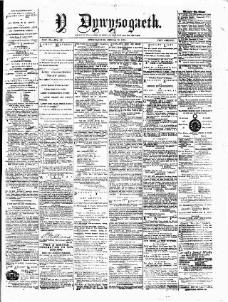 cover page of Y Llan published on April 19, 1873