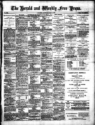 cover page of Weekly Free Press and Aberdeen Herald published on May 6, 1882