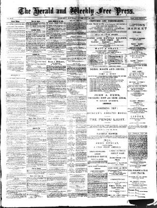 cover page of Weekly Free Press and Aberdeen Herald published on February 24, 1883