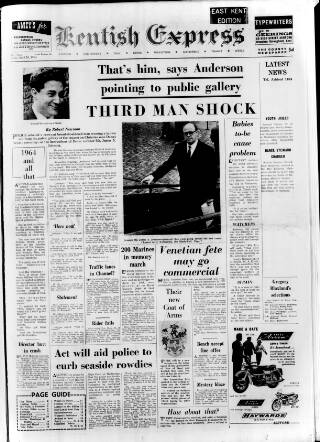 cover page of Kentish Express published on April 24, 1964