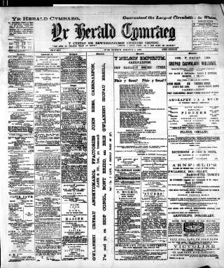 cover page of Herald Cymraeg published on December 5, 1899