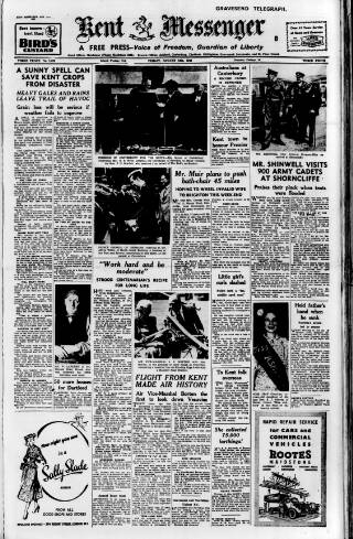 cover page of Kent Messenger & Gravesend Telegraph published on August 13, 1948