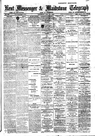 cover page of Maidstone Telegraph published on August 13, 1910