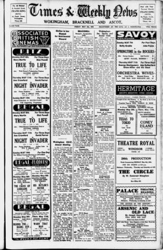 cover page of Wokingham Times published on May 5, 1944
