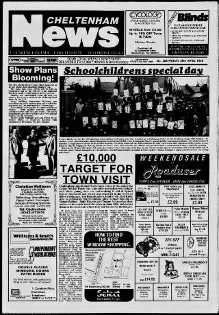 cover page of Cheltenham News published on April 25, 1986