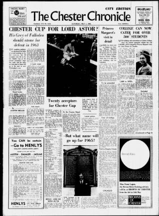 cover page of Chester Chronicle published on May 1, 1965