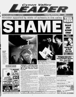 cover page of Aberdare Leader published on March 18, 1999