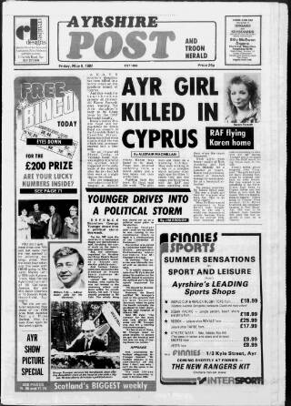 cover page of Ayrshire Post published on May 8, 1987