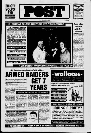 cover page of Ayrshire Post published on December 2, 1994