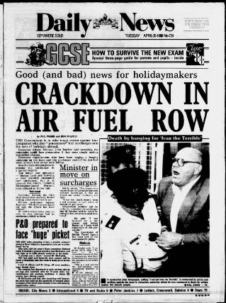 cover page of Birmingham News published on April 26, 1988