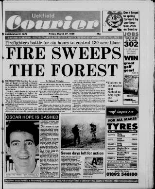 cover page of Uckfield Courier published on March 27, 1998