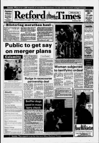 cover page of Retford, Gainsborough & Worksop Times published on May 2, 1991