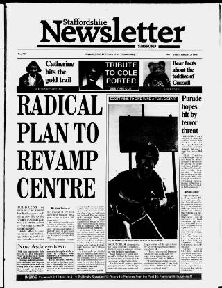 cover page of Staffordshire Newsletter published on February 23, 1996