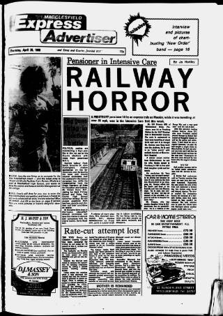 cover page of Macclesfield Express published on April 25, 1985
