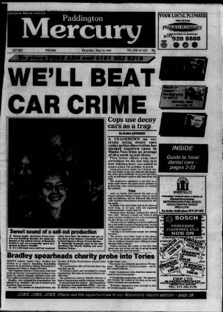 cover page of Paddington Mercury published on May 18, 1995