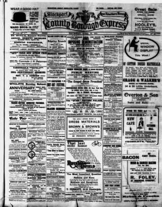 cover page of Stockport County Express published on April 27, 1911