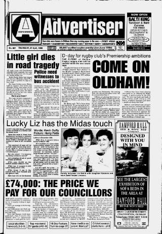 cover page of Oldham Advertiser published on April 27, 1995