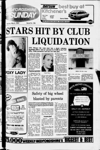 cover page of Bedfordshire on Sunday published on May 4, 1980