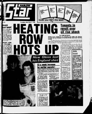 cover page of Harlow Star published on December 4, 1980