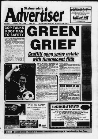 cover page of Skelmersdale Advertiser published on May 2, 1996