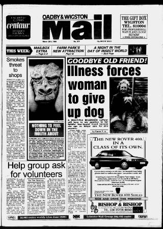cover page of Oadby & Wigston Mail published on March 29, 1990