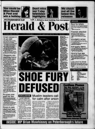 cover page of Peterborough Herald & Post published on April 23, 1992