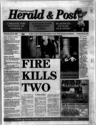 cover page of Peterborough Herald & Post published on June 13, 1996