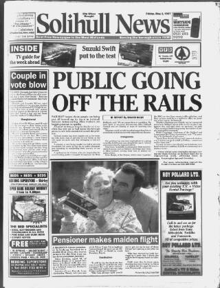 cover page of Solihull News published on May 2, 1997