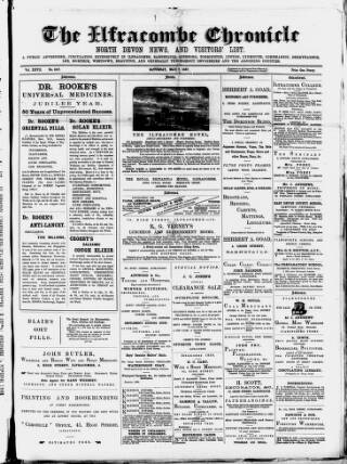 cover page of Ilfracombe Chronicle published on May 7, 1887