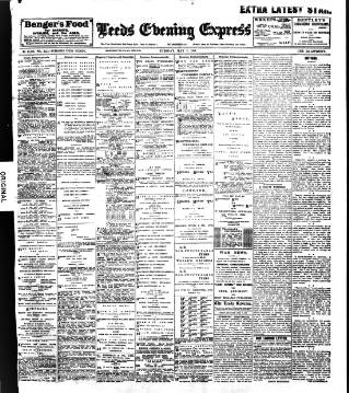 cover page of Leeds Evening Express published on May 3, 1898
