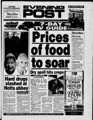 cover page of Nottingham Evening Post published on April 19, 1997
