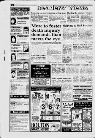 cover page of Salford Advertiser published on February 24, 1994