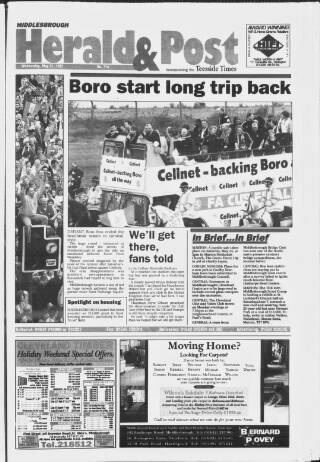 cover page of Middlesbrough Herald & Post published on May 21, 1997