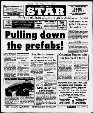 cover page of Maghull & Aintree Star published on May 2, 1991