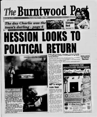 cover page of Burntwood Post published on March 18, 1999