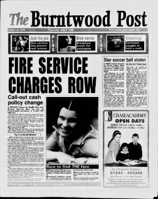 cover page of Burntwood Post published on May 6, 1999