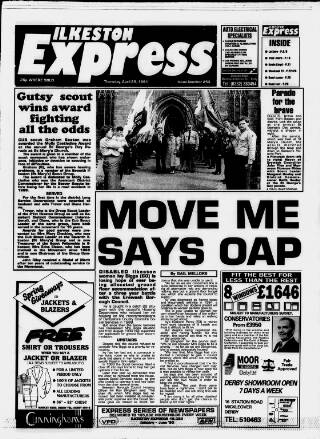 cover page of Ilkeston Express published on April 25, 1991