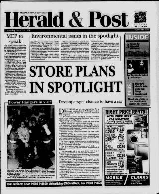 cover page of Wellingborough & Rushden Herald & Post published on May 7, 1998